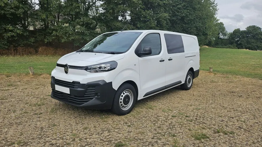 White panel van